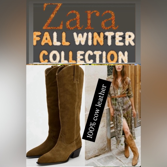 MWT ZARA COWBOY BOOTS 100% COW LEATHER SIZE 6.5 EUR 37
🚨FIRM PRICE - Picture 1 of 16